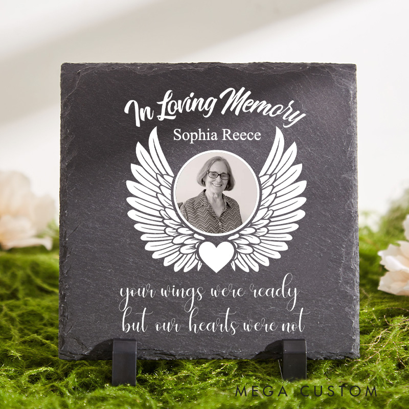 Personalized Memorial Stone Custom Photo for Loss of Loved One Sympathy Gift Weatherproof Grave Marker in Memory of Loved one Gifts