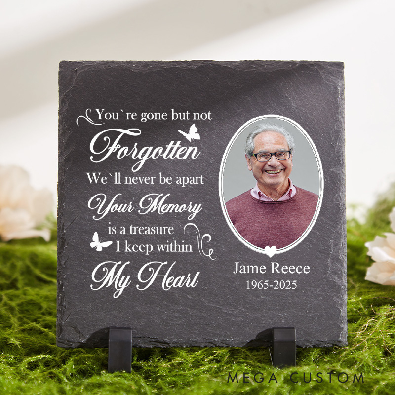 Personalized Memorial Stone for Loss of Loved One Custom Name And Photo Grave Marker Sympathy Gift Funeral Keepsake Tombstone for Cemetery