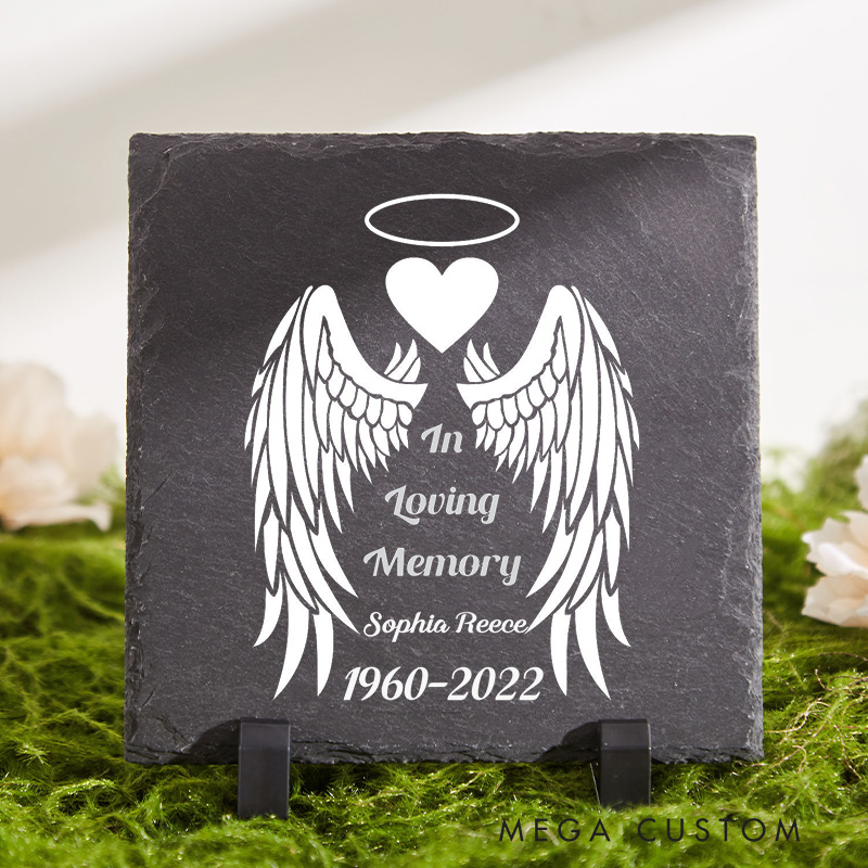 Personalized Memorial Loss Stone in Loving Memory Garden Stone Custom Funeral Grave Marker Bereavement Gift Sympathy Gift for Loss of Loved One