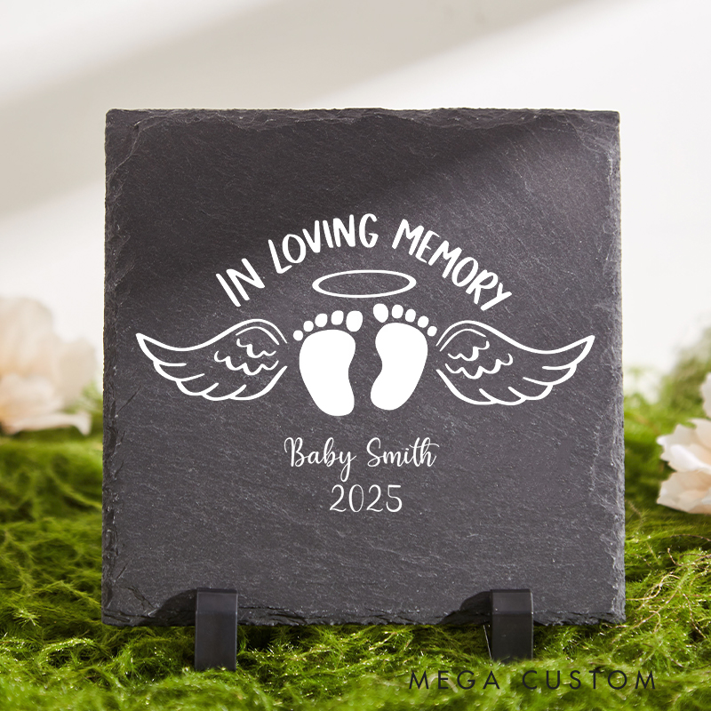 Personalized Baby Memorial Stone Miscarriage Garden Stone Stillbirth Keepsake Jesus Holding Baby Sympathy Gift Custom Baby Loss Garden Stone
