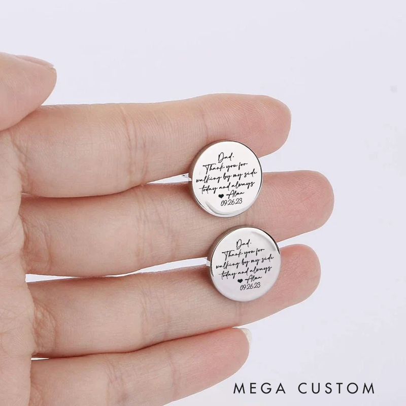 Personalized Memorial Cufflinks in Loving Memory Cufflinks Unique Wedding Gifts Father of the Bride Gift Keepsake Sympathy Gift 
