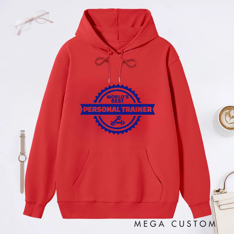 Personalized Fitness Classic Hoodies with Best Personal Trainer for Fitness Enthusiasts Bodybuilders and Gym Lovers