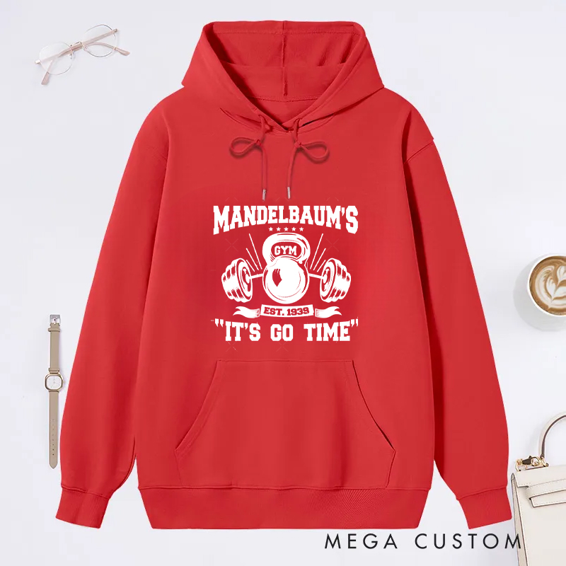 Personalized Fitness Classic Hoodies with Dumbbell Motivational Logo for Fitness Enthusiasts Bodybuilders and Gym Lovers