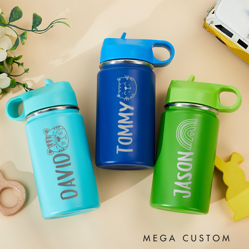 Personalised Kids Water Bottle School Water Bottle Tumbler for Kids Water Bottles for Boys Girls Toddler Kids Gifts Back To School Gifts