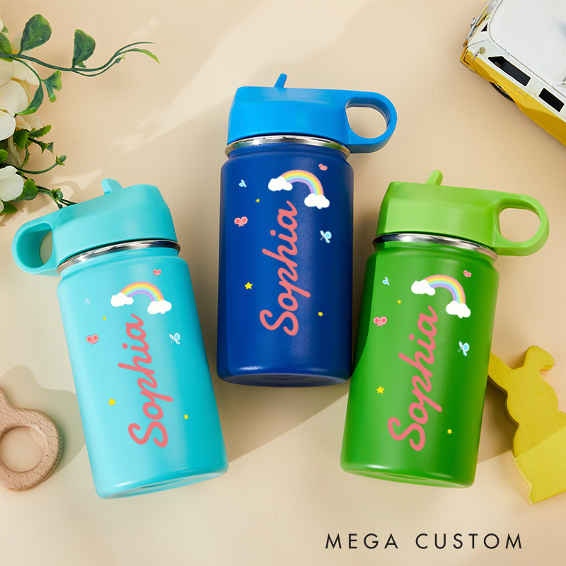 Personalised Kids Water Bottle School Water Bottle Tumbler for Kids Water Bottles for Boys Girls Toddler Kids Gifts Back To School Gift