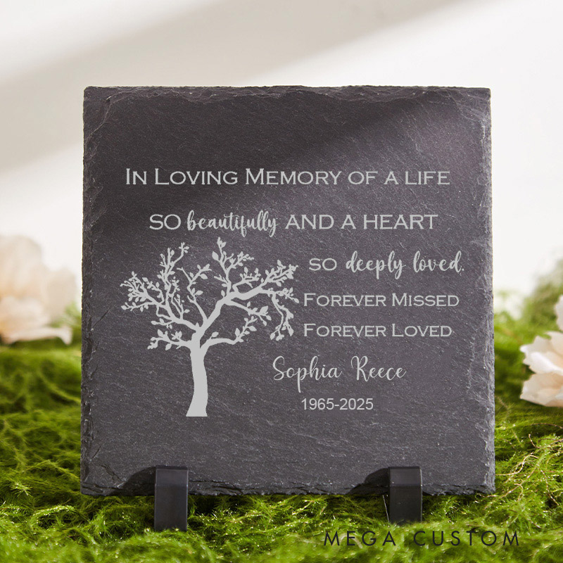 Personalized Memorial Stone Sympathy Gift for Loss of a Loved Remembrance Stone in Loving Memory Gift Custom Funeral Gift