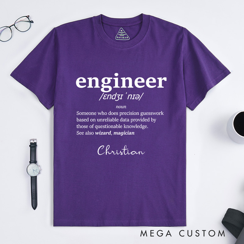 Personalized Engineer Programmer T-Shirt Wizards Magicians Technology Lover Shirt Gift for Geek Nerd