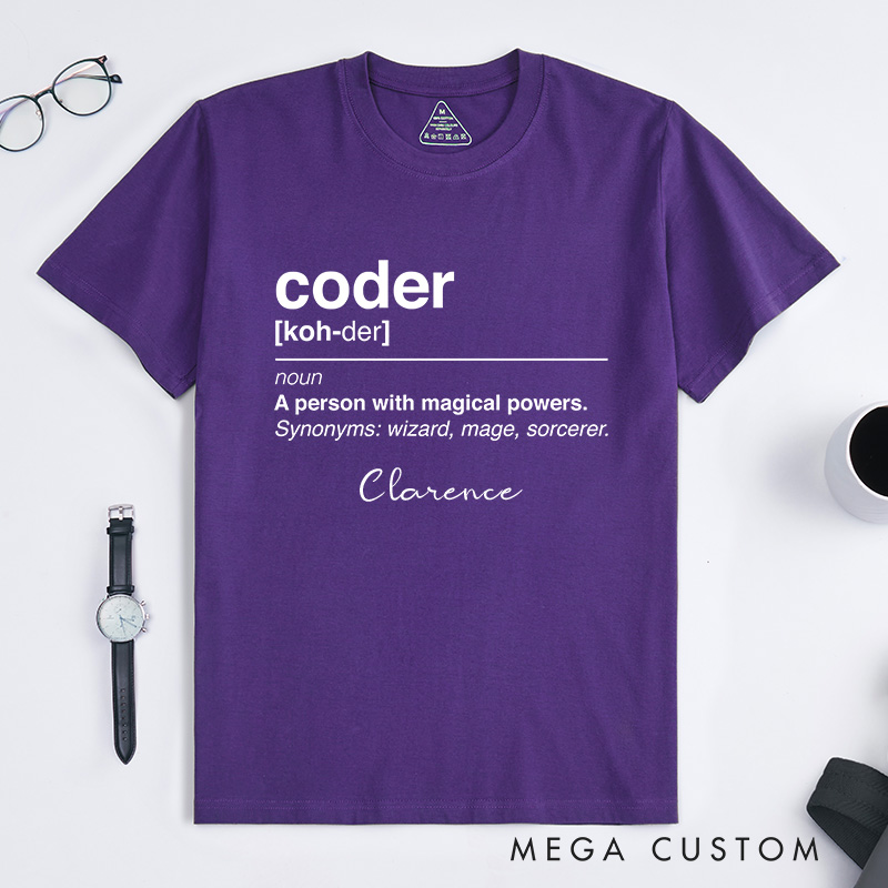 Personalized Programmer Engineer T-Shirt The Enchantment Of Coding Technology Computer Lover Shirt Gift for Geek Nerd