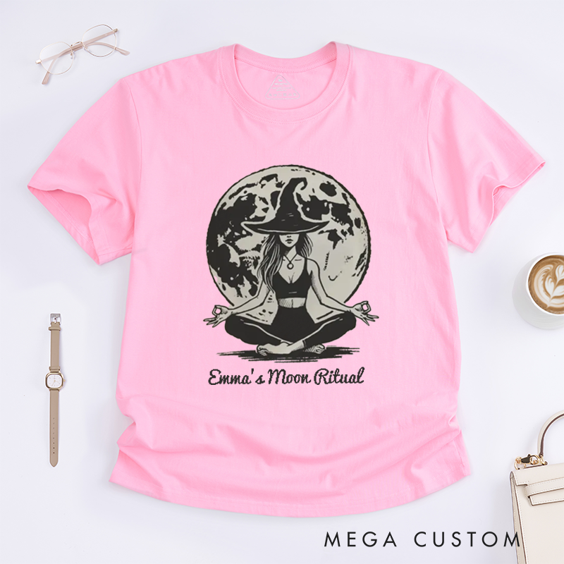 Personalized Mystical Witchy Yoga Comfort T-Shirt Namaste Witches T-Shirt Yogi Meditation Lover Yoga Teacher Gift