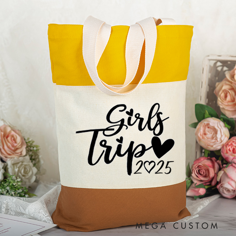 Personalized Girls Trip Tote Bag Traveling Lovers Gift Travelers Bag