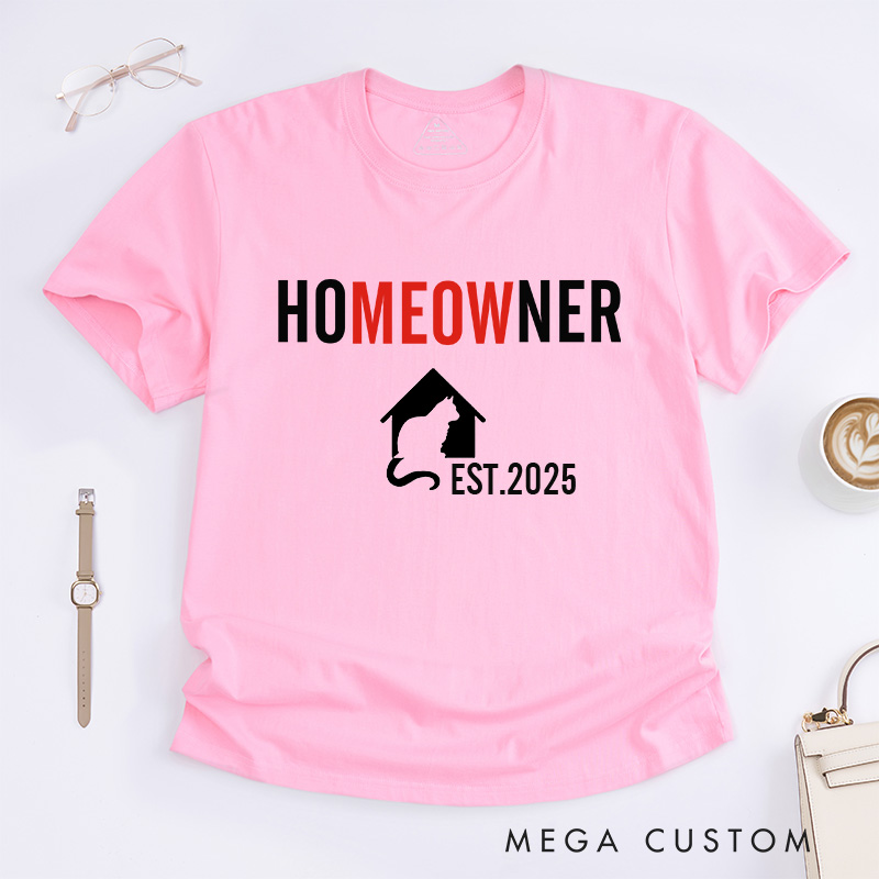 Personalized T-Shirt Housewarming Gift Homeowner Funny Cat Essential T-Shirt New Homeowners T-Shirt Gift for Housewarming Party 