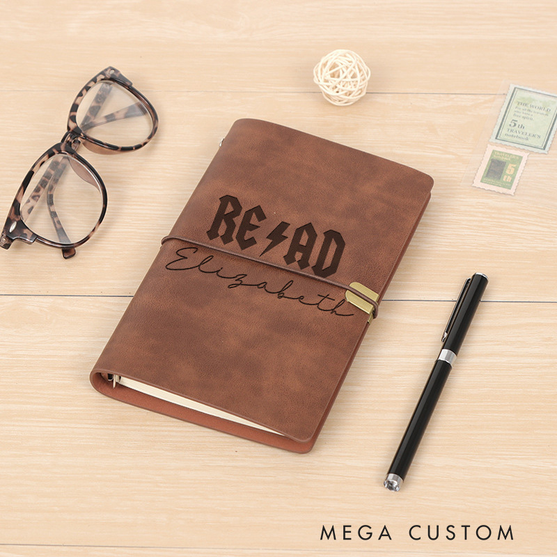 Personalized Read Journals & Notebooks Engraved Leather Journals Leather Notebooks Book Lover Gift Bookish Gift Reader Gift