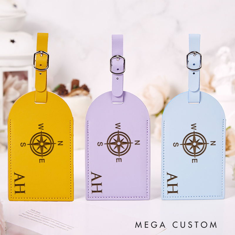 Personalized Leather Luggage Tags for Traveling Lovers Luggage Tag Vacation Gift Trip Gift