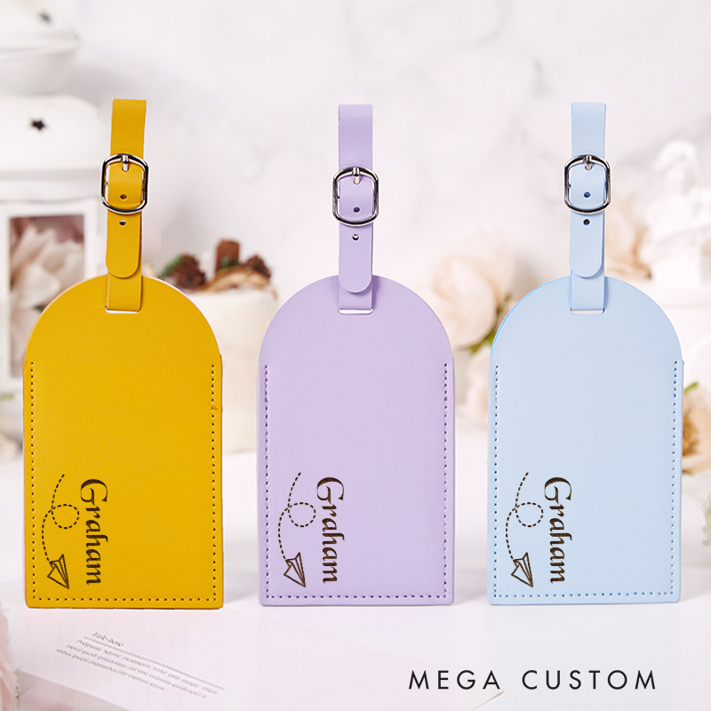 Personalized Vacation Leather Luggage Tags Gift for Traveling Lovers Luggage Tag Vacation Gift Trip Gift