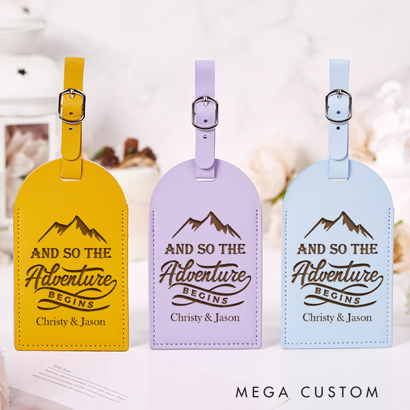 Personalized Adventure Leather Luggage Tags Gift for Traveling Lovers Luggage Tag Traveler Gift