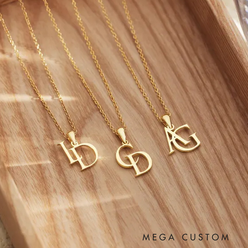 Personalized  Initial Necklace Two Letter Necklace Anniversary Gift Birthday Gift for Her