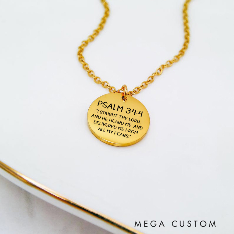 Personalized Bible Verse Necklace Faith Necklace Dainty Necklace Christian Jewelry Religious Gift Christian Gift for Her
