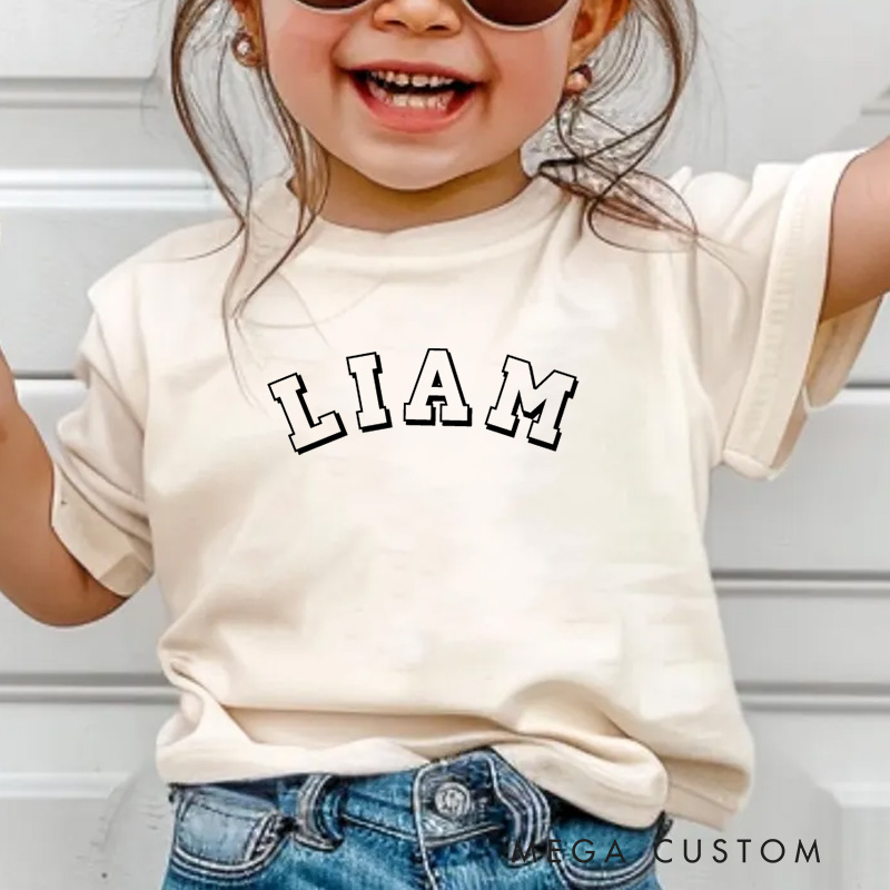 Personalized Kids Name T-Shirt Gift for Toddler 