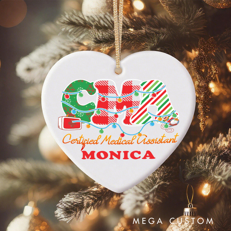 Personalized Nurse Christmas Ornament Certified Medical Assistant Design Christmas Ornament New Nurse Gift Funny Nursing Gifts