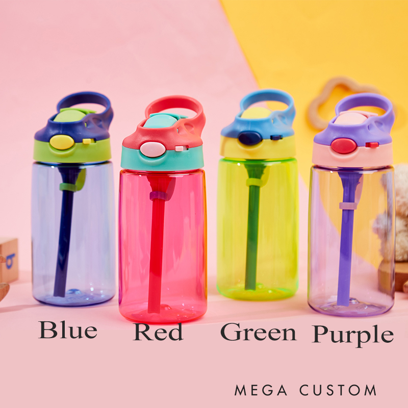 Personalized Floral Wreath Cross Name Water Bottle with Silicone Straw and Lid First Communion Baptism Gift for Christians