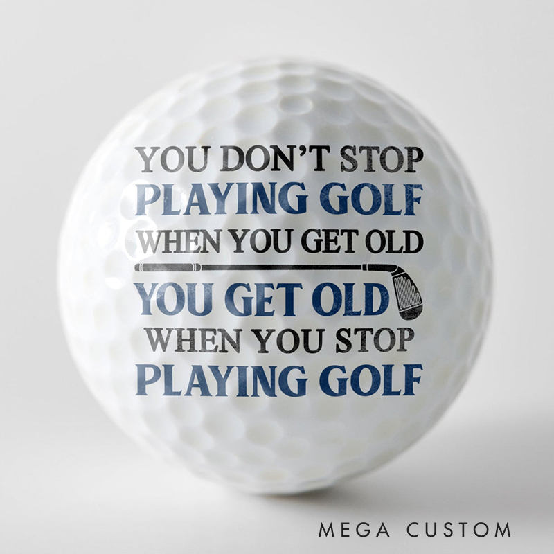 Personalized Golf Ball Featuring Custom Golf Artwork and Inspiring Text  