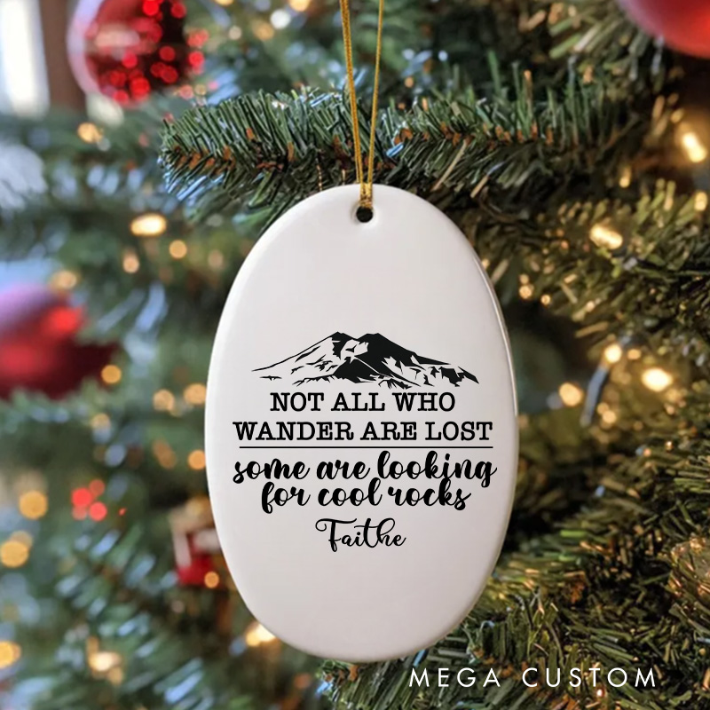 Personalized Not All Who Wander are Lost Christmas Ornament Outdoor Adventure Lover Christmas Ornament Gift for Hiking