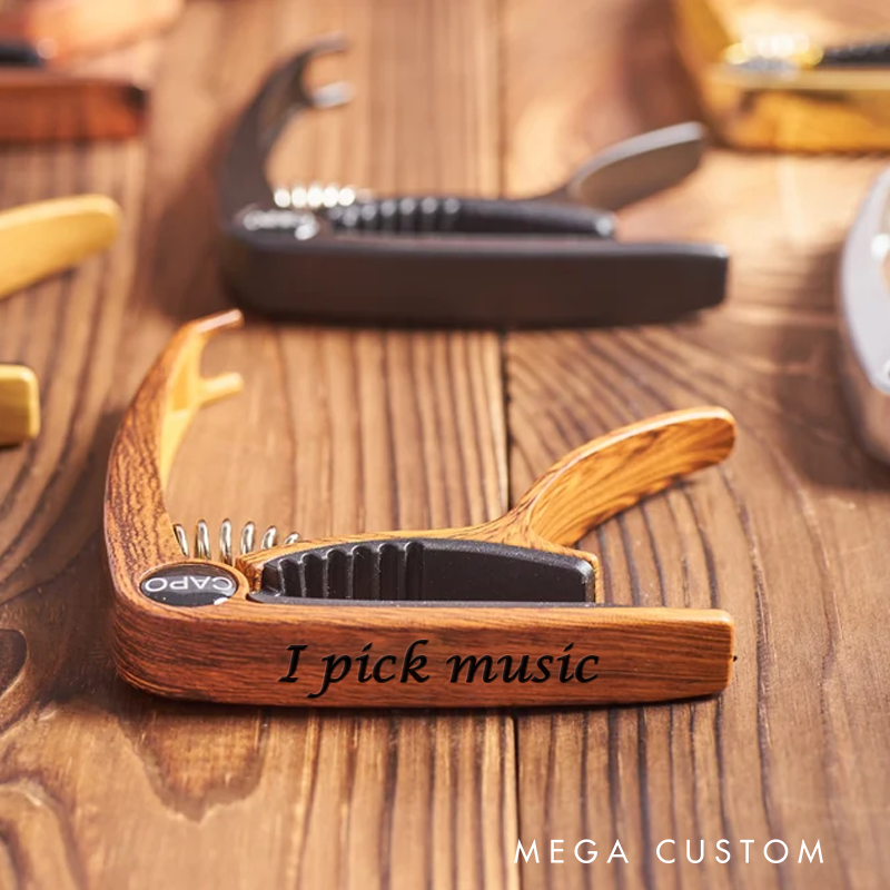 Personalized Guitar Capo and Customized Message and Musician Gift