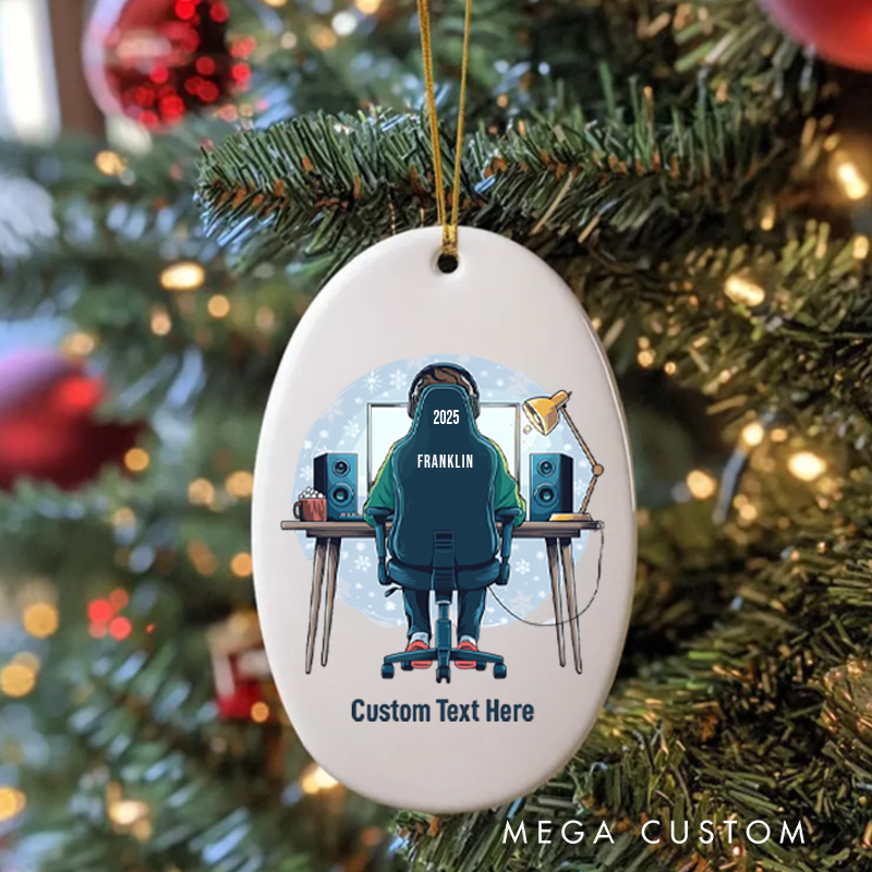 Personalized Gamer Lover Christmas Ornament Programmers Tech Enthusiasts Christmas Ornament Gift for Geek