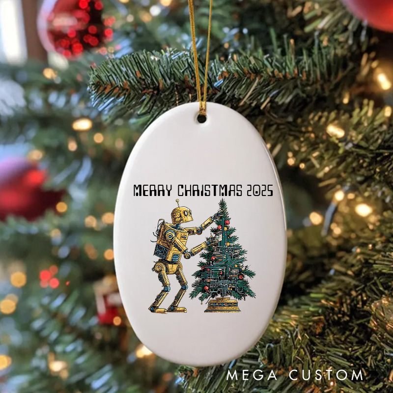 Personalized Tech Robot Board Tree Christmas Ornament Programmers Computer Enthusiasts Ornament Gift for Geek