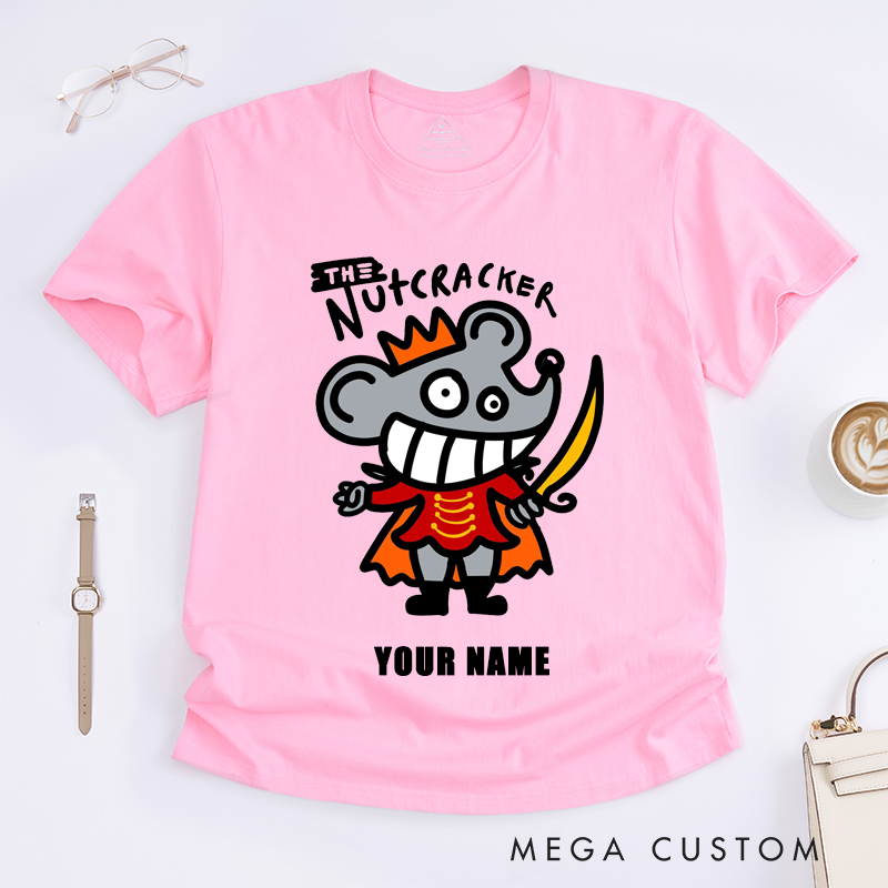 Personalized Cute Mouse Dance T-Shirts for Women Fun Graphic Customizable Gift Unique Animal Lover Apparel Perfect for Girls Present