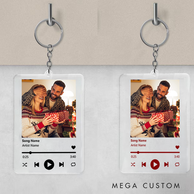 Personalized Keychain for Music Lovers and Personalized Acrylic Keychain Custom the Song and Photo and Album Cover