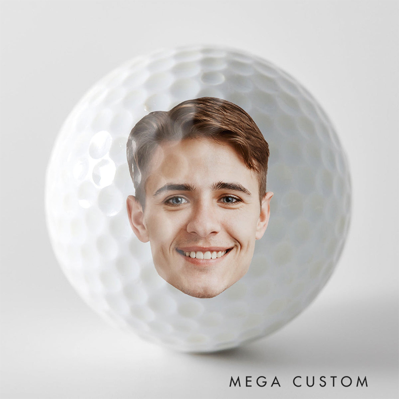 Personalized Photo Golf Ball with Age-Themed Golf Design  