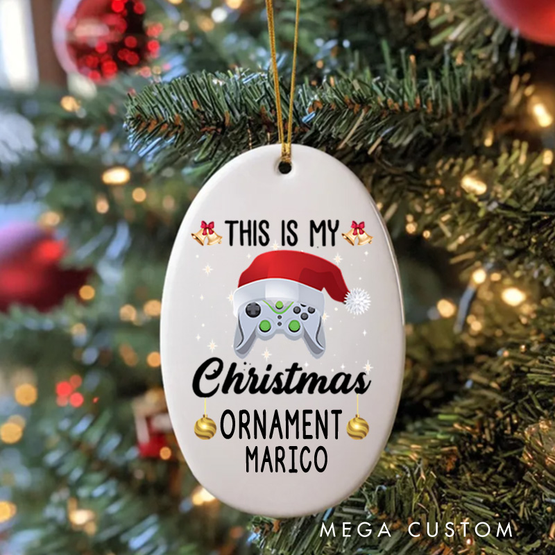 Personalized Gamer Enthusiasts Christmas Ornament This Is My Christmas Ornament Gift for Geek