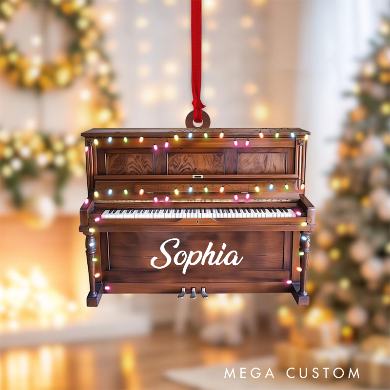 Personalized Piano Ornament and Music Christmas Ornament and Piano Lovers Ornament Gift and Musician Ornament Gift and Gift for Piano Lover