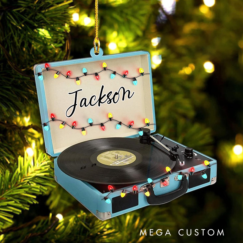 Personalized Vinyl Record Christmas Ornament and Vinyl Record Keepsake and Personalized Vinyl Record Machine Christmas Ornament and Vinyl Record