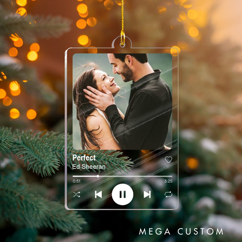 Personalized Acrylic Song Ornament and Gift for Music Lover