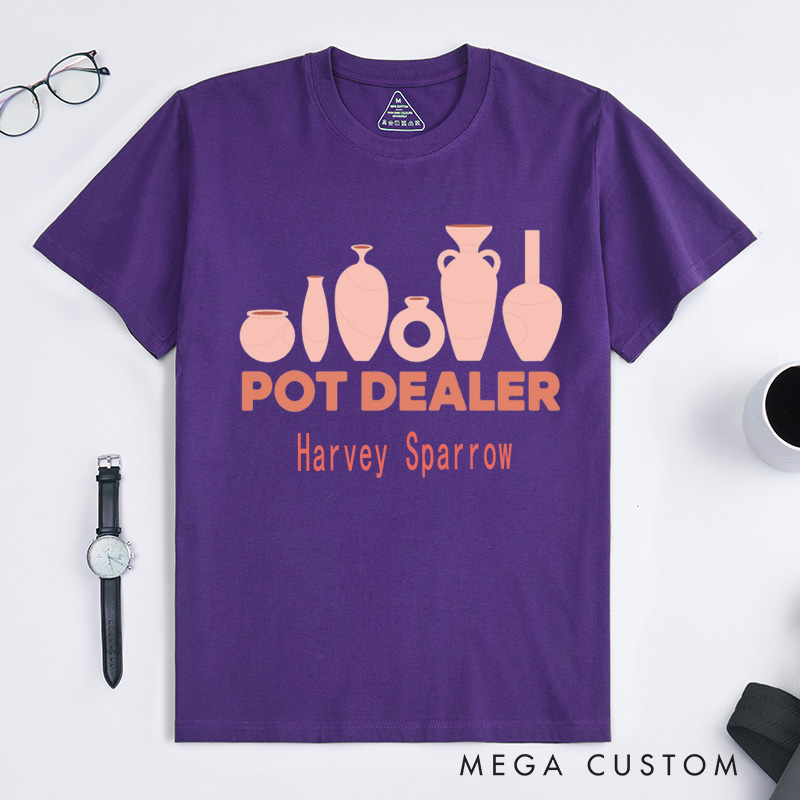 Personalized Pot Dealer Classic T-Shirts Pottery Lover Gift Potters T-Shirt Quilting Tee