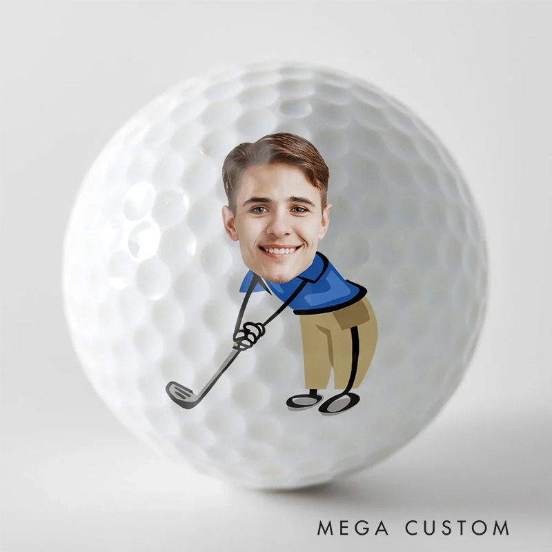 Personalized "If Found, Return to This Guy" Golf Ball with Custom Face  