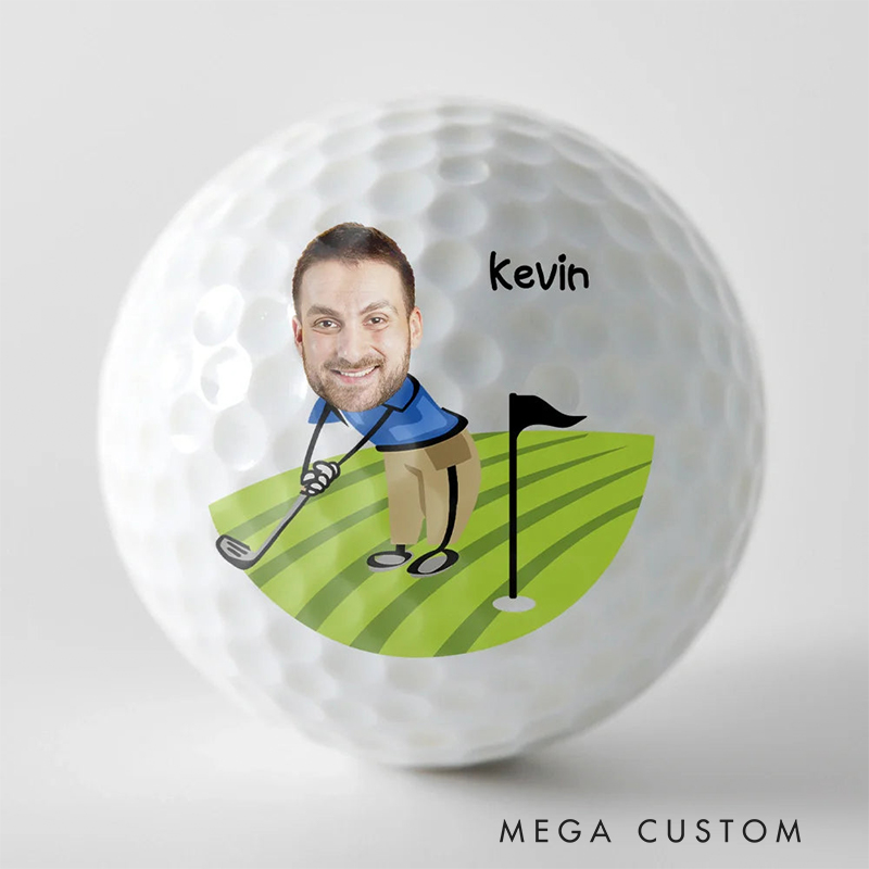 Personalized "Retirement Is in Full Swing" Golf Ball with Custom Face 