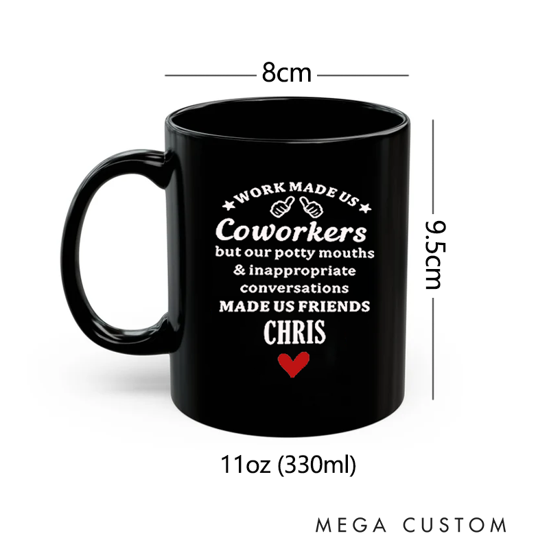 Personalized Office Worker Mug Gift Work Made Us Coworkers Mug Appreciation Gift for Coworkers