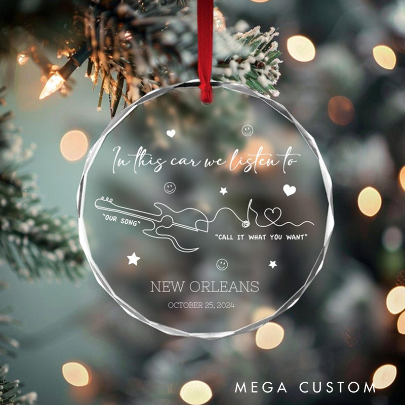 Personalized Musics Christmas Acrylic Ornament and Inspired Musics Ornament and Christmas Tour Ornament and Name Song Ornaments