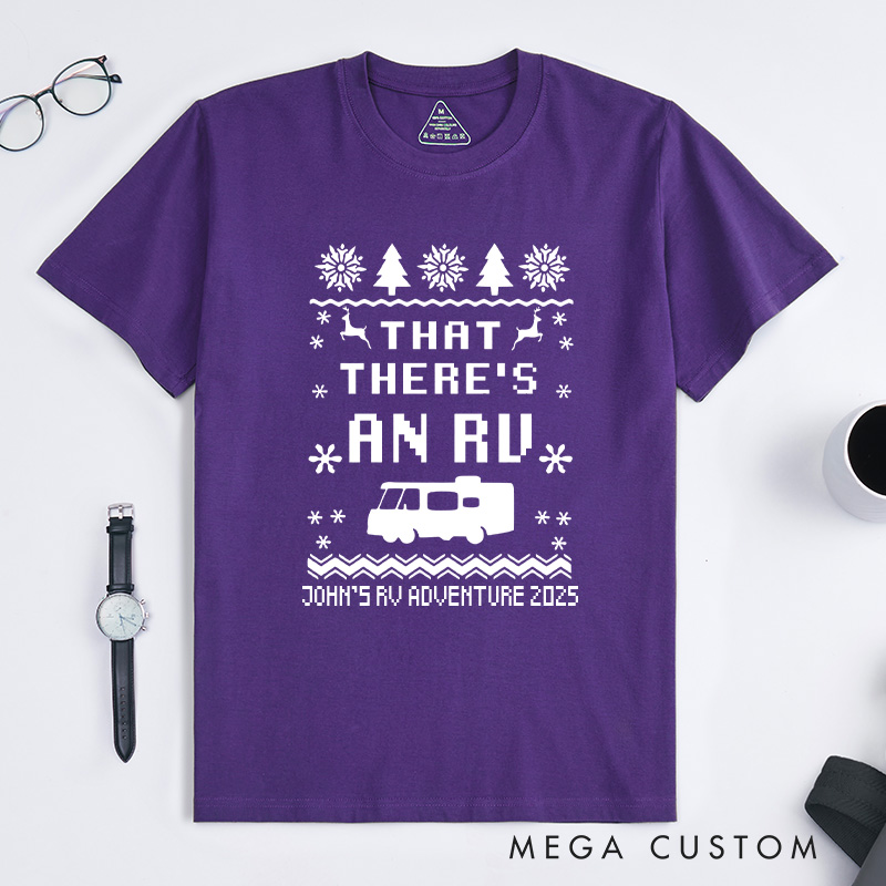 Personalized That There's an RV T-Shirt Christmas Vacation Camping Shirt Gift for Outdoor Lover