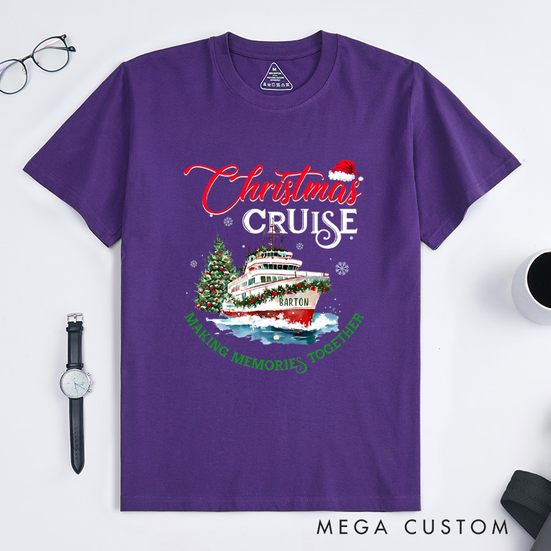 Personalized Christmas Cruise T-Shirt Making Memories Together Christmas Shirt Gift for Outdoor Travel Lover