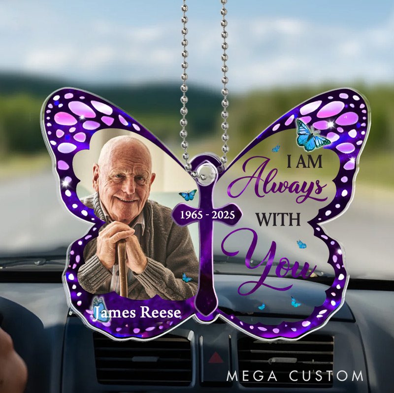 [Copy]Personalized Memorial Christmas Ornament Cardinal Window Acrylic Photo Ornament Acrylic Heart Shaped Sympathy Gift For Loss of Grandpa