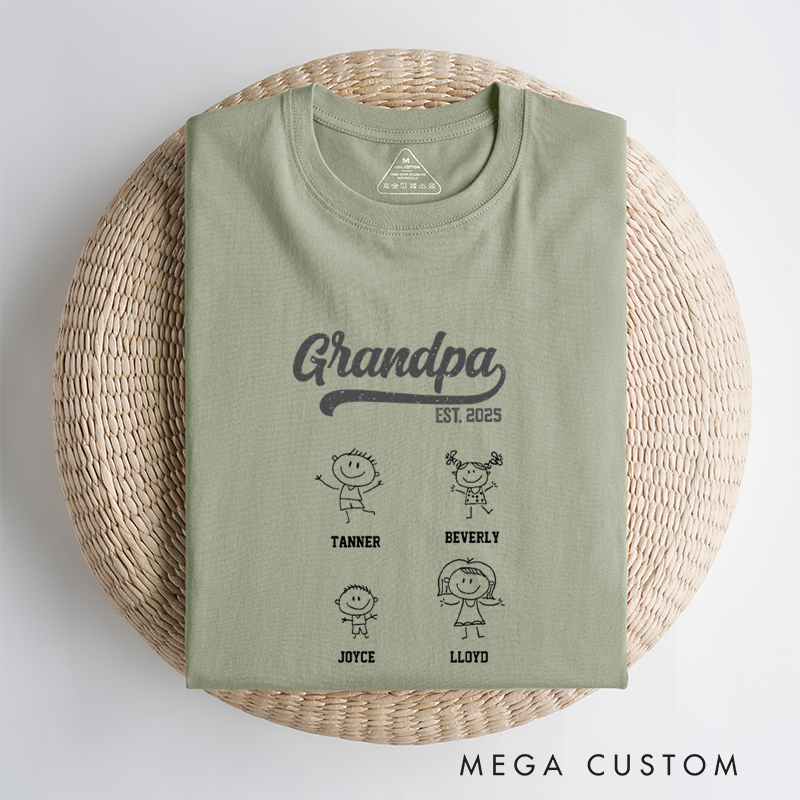 Personalized Become a Dad Since Classic T-Shirt  Gift for Dad Grandpa