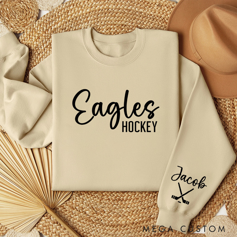 Personalized Hockey Sweatshirt with Team Name and Custom Name Design