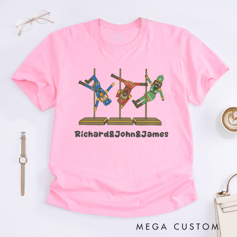 Personalized Pole Dance T-Shirts Unisex Custom Name Funny Gift Unique Top Present for Dancer Friends Family