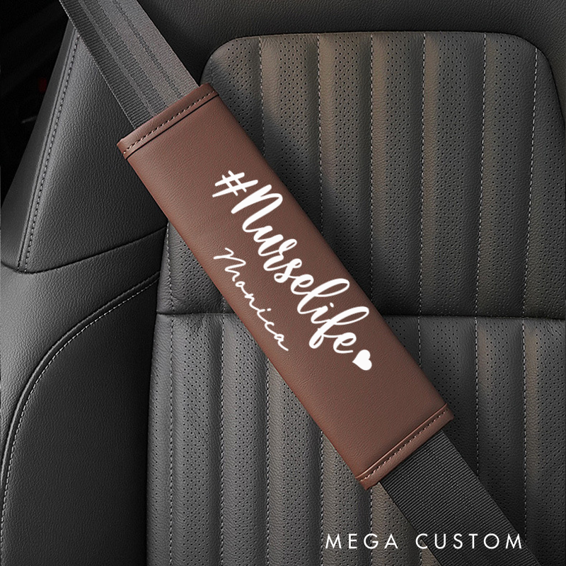 Personalized Nurse Seat Belt Cover Custom Name Car Seatbelt Cover Shoulder Seat Belt Gift