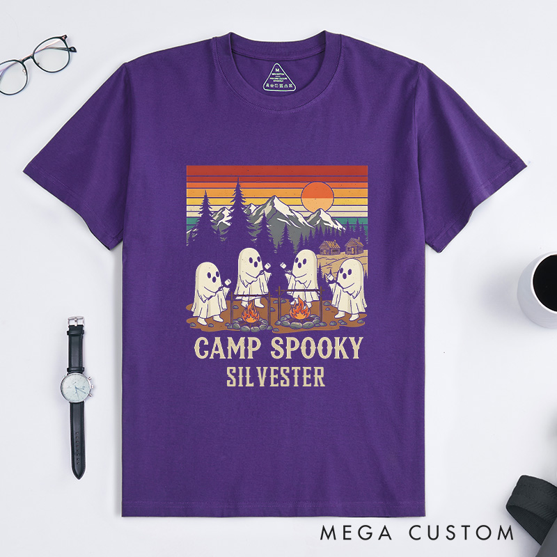 Personalized Funny Camp Spooky T-Shirt Ghostly Adventures Shirt Halloween Gift Outdoor