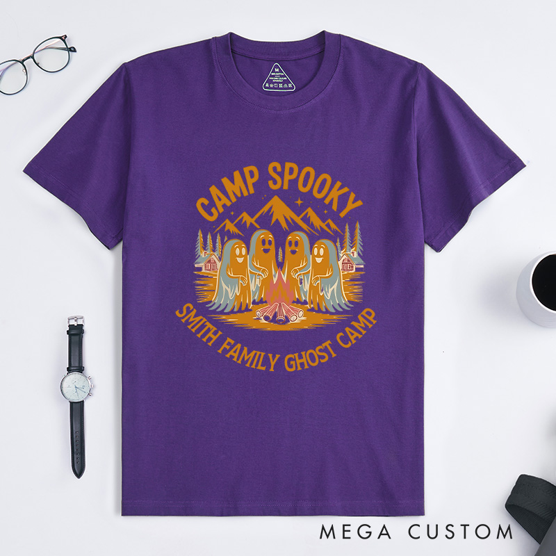 Personalized Camp Spooky T-Shirt Ghostly Adventures T-Shirt Halloween Gift for Outdoor Camping